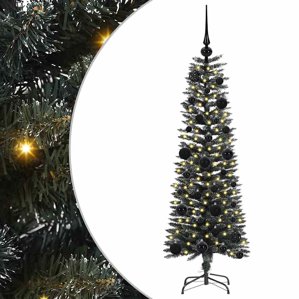 Mű karácsonyfa 150 LED-del Zöld 120 cm PVC és Műanyag és Acél