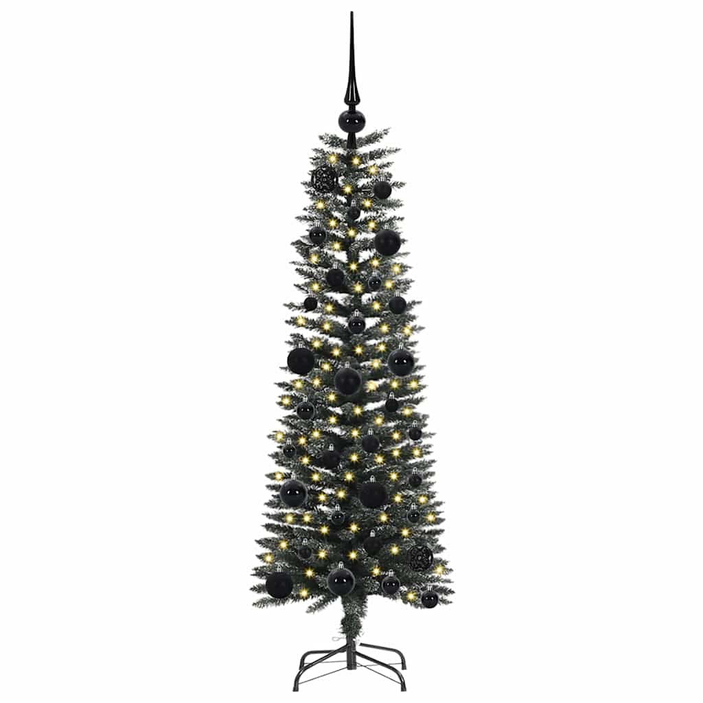Mű karácsonyfa 150 LED-del Zöld 120 cm PVC és Műanyag és Acél