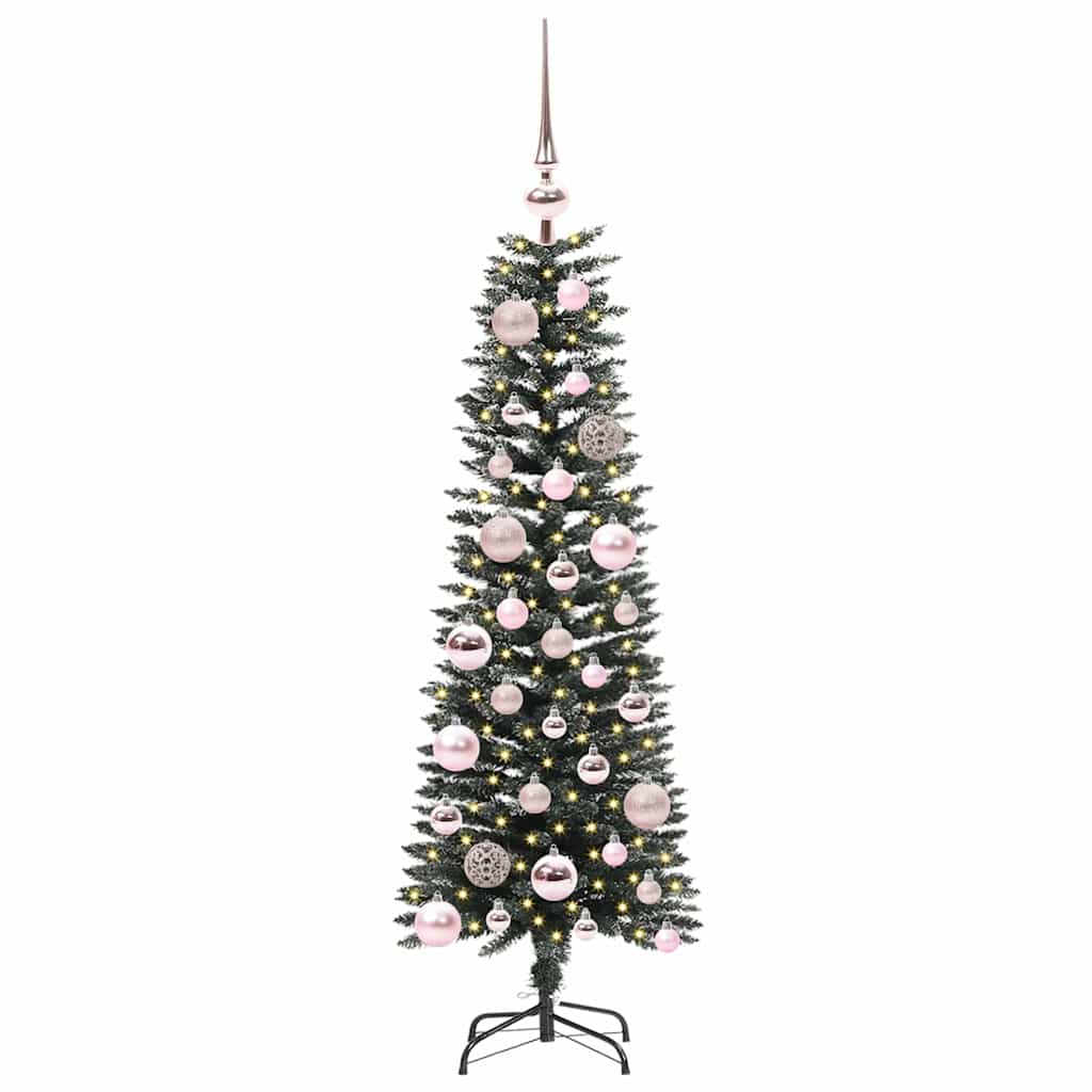 Mű karácsonyfa 150 LED-del Zöld 120 cm PVC és Műanyag és Acél