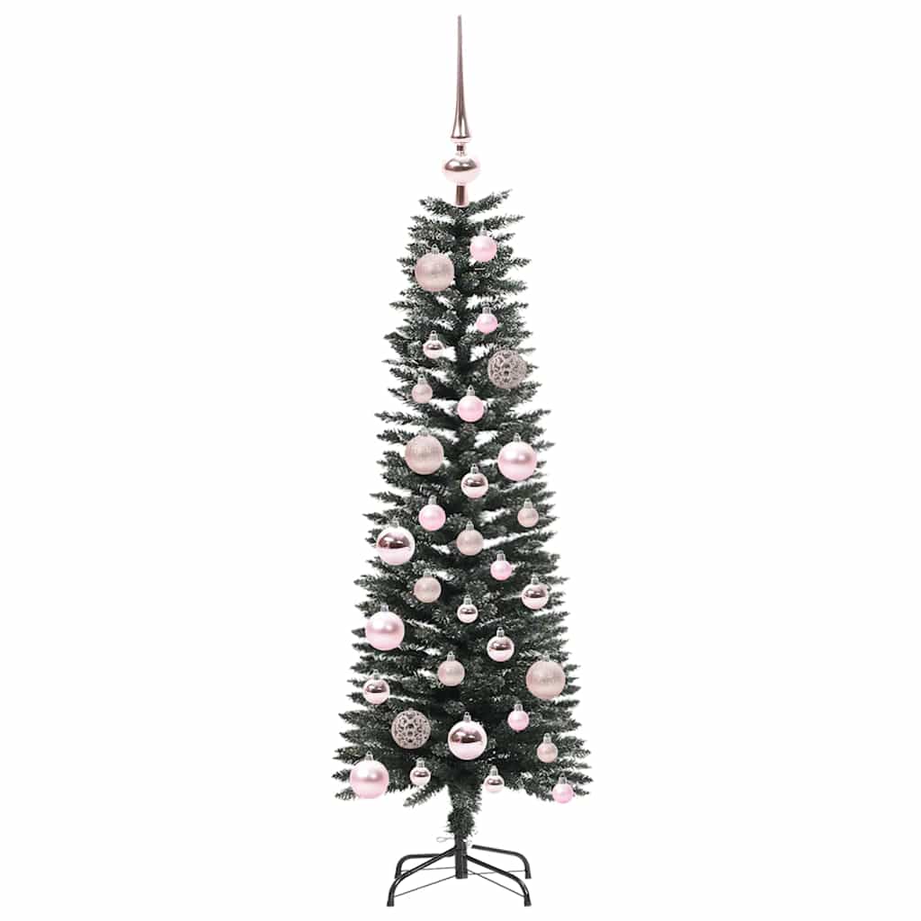 Mű karácsonyfa 150 LED-del Zöld 120 cm PVC és Műanyag és Acél
