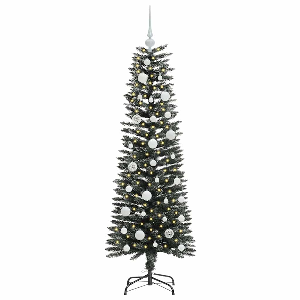 Mű karácsonyfa 150 LED-del Zöld 120 cm PVC és Műanyag és Acél