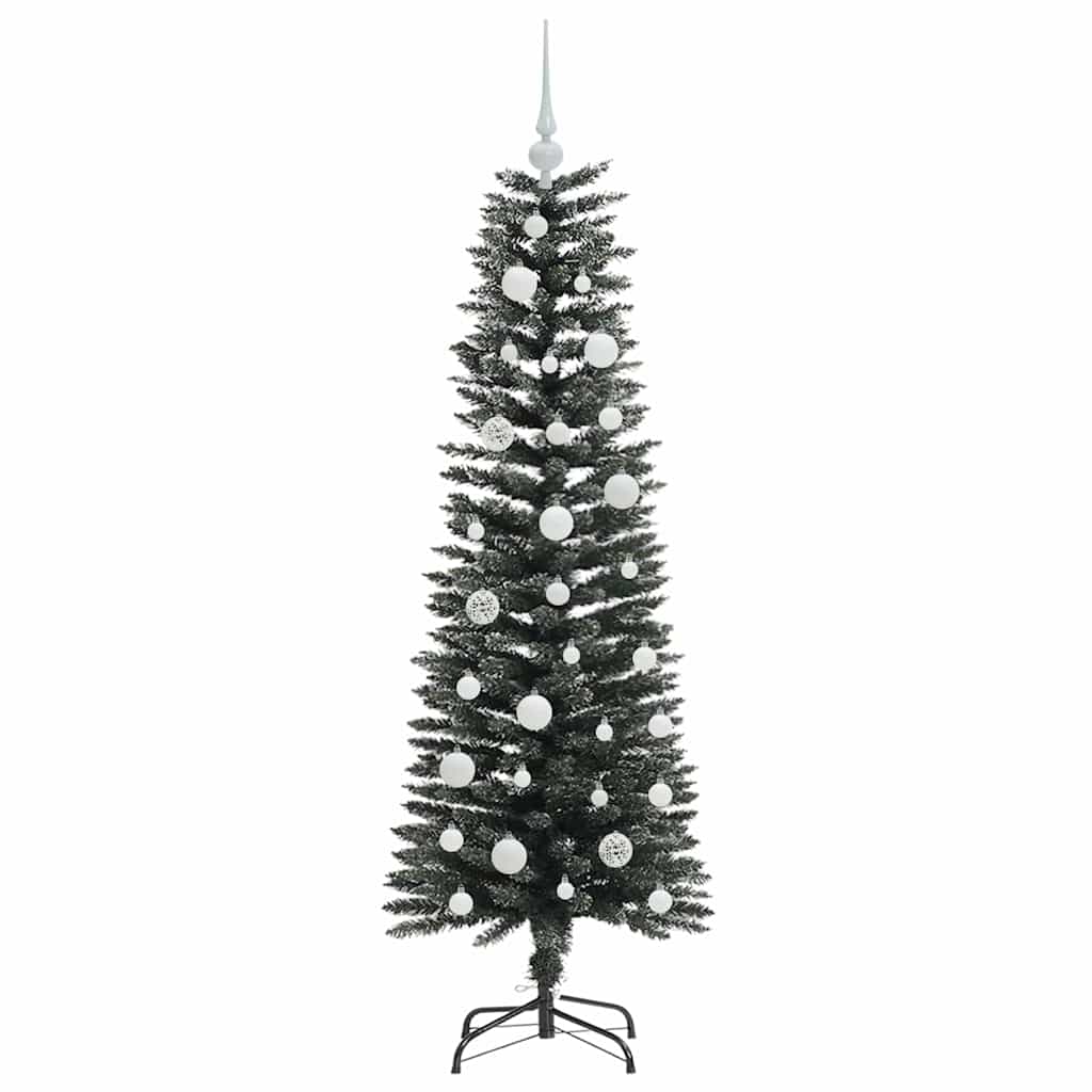 Mű karácsonyfa 150 LED-del Zöld 120 cm PVC és Műanyag és Acél