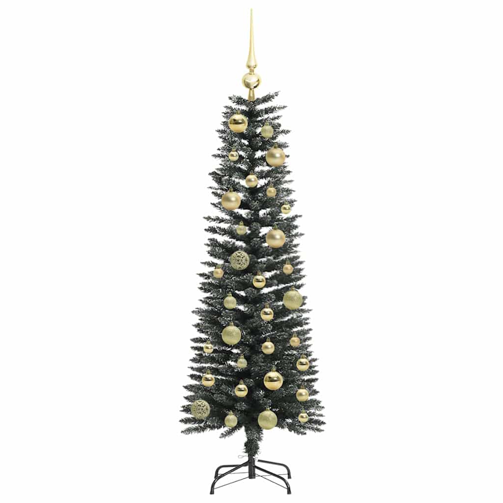 Mű karácsonyfa 150 LED-del Zöld 120 cm PVC és Műanyag és Acél
