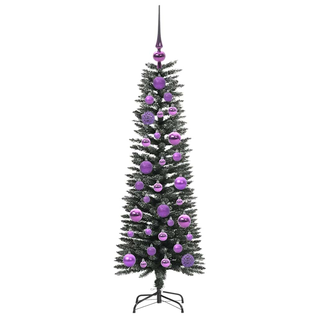Mű karácsonyfa 150 LED-del Zöld 120 cm PVC és Műanyag és Acél