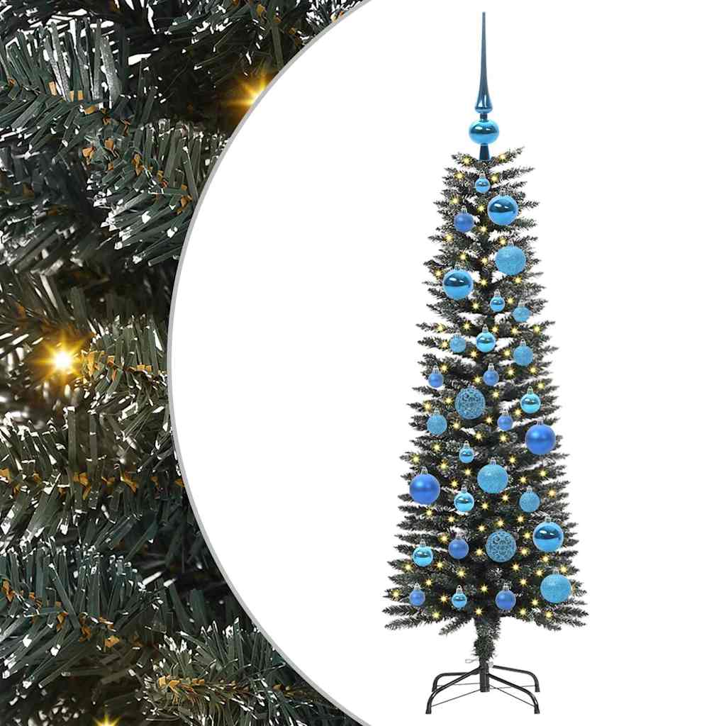 Mű karácsonyfa 150 LED-del Zöld 120 cm PVC és Műanyag és Acél