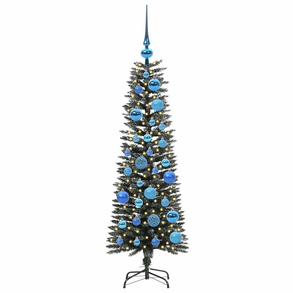 Mű karácsonyfa 150 LED-del Zöld 120 cm PVC és Műanyag és Acél