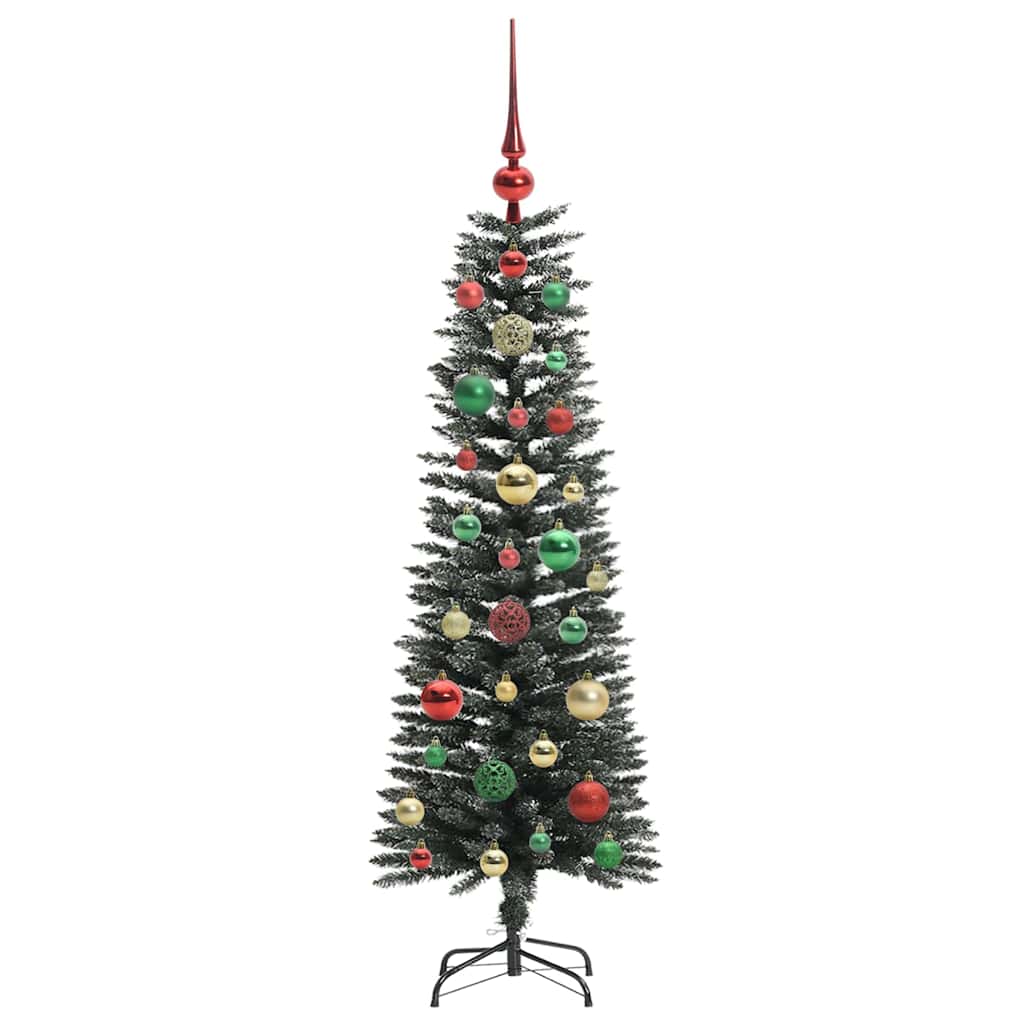 Mű karácsonyfa 150 LED-del Zöld 120 cm PVC és Műanyag és Acél