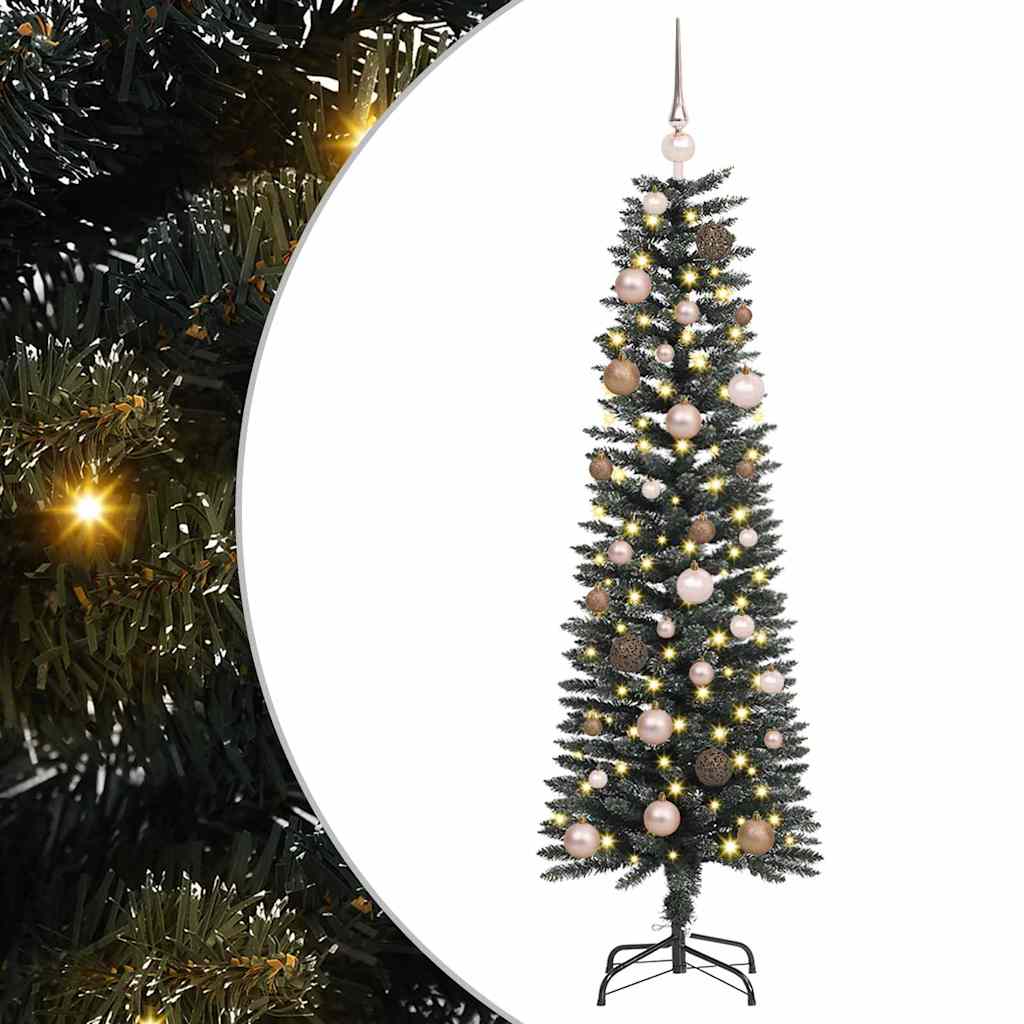 Mű karácsonyfa 150 LED-del Zöld 150 cm PVC és Műanyag és Acél