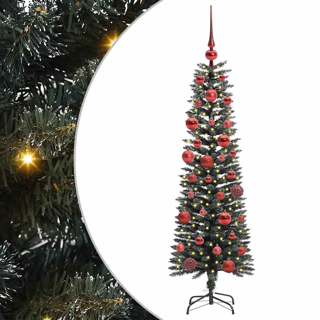 Mű karácsonyfa 150 LED-del Zöld 150 cm PVC és Műanyag és Acél