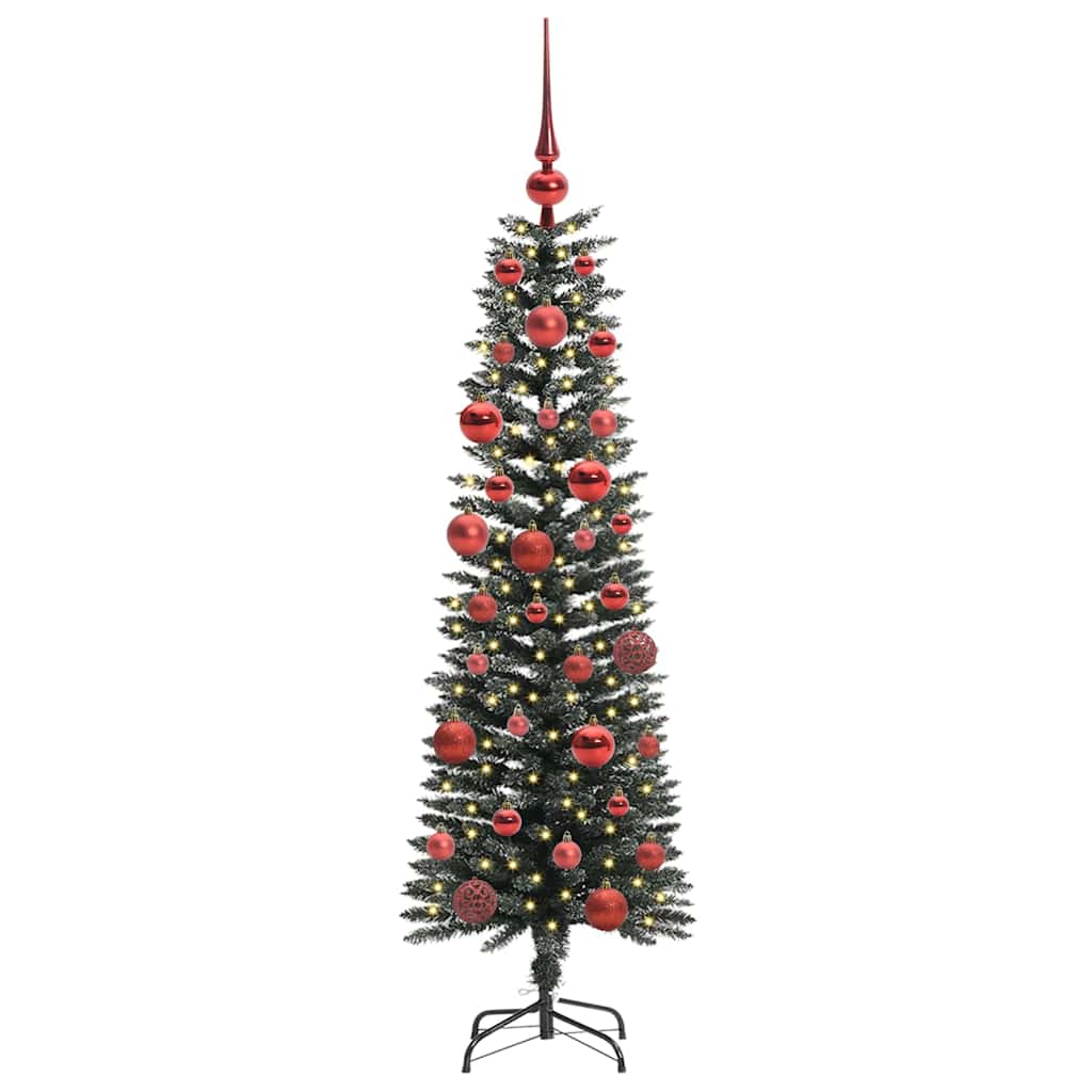 Mű karácsonyfa 150 LED-del Zöld 150 cm PVC és Műanyag és Acél