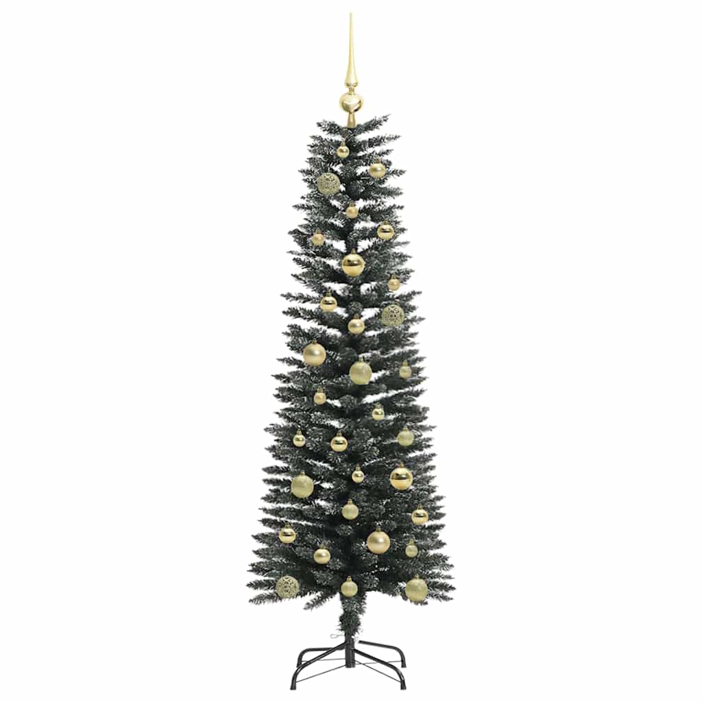 Mű karácsonyfa 150 LED-del Zöld 150 cm PVC és Műanyag és Acél