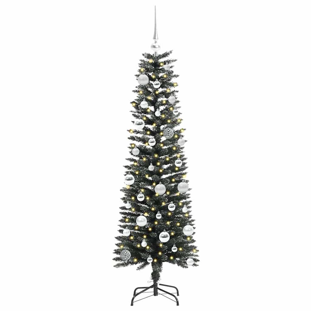 Mű karácsonyfa 150 LED-del Zöld 150 cm PVC és Műanyag és Acél