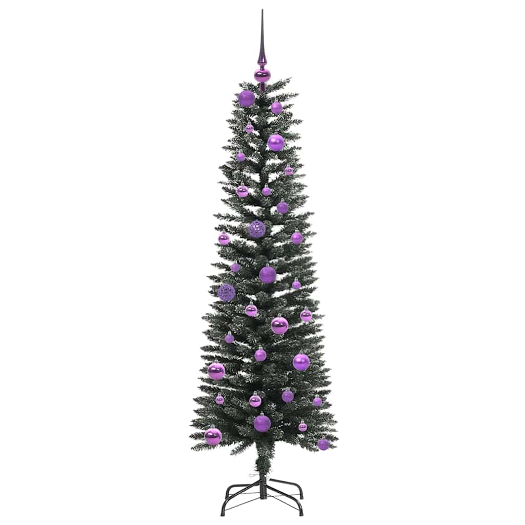 Mű karácsonyfa 150 LED-del Zöld 150 cm PVC és Műanyag és Acél