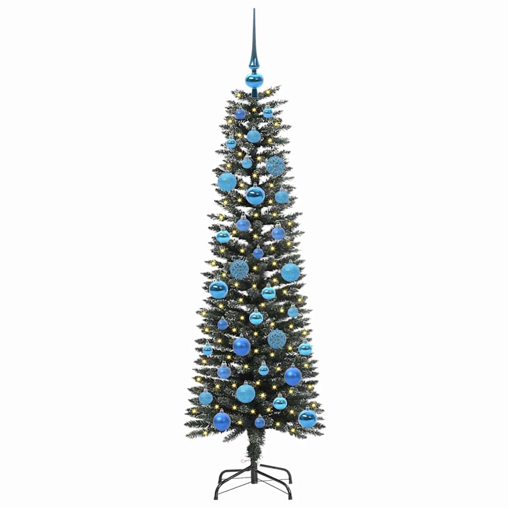 Mű karácsonyfa 150 LED-del Zöld 150 cm PVC és Műanyag és Acél