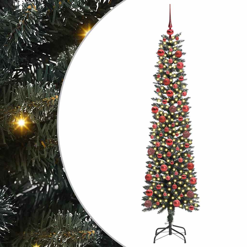 Mű karácsonyfa 300 LED-del Zöld 180 cm PVC és Műanyag és Acél