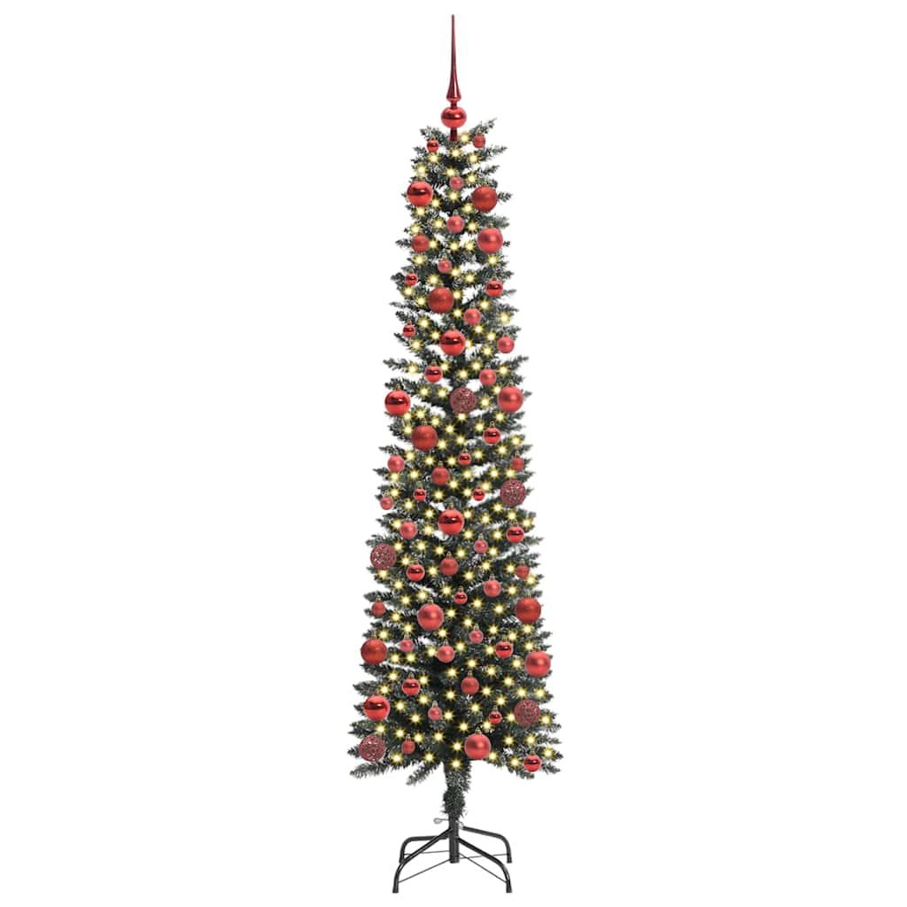 Mű karácsonyfa 300 LED-del Zöld 180 cm PVC és Műanyag és Acél