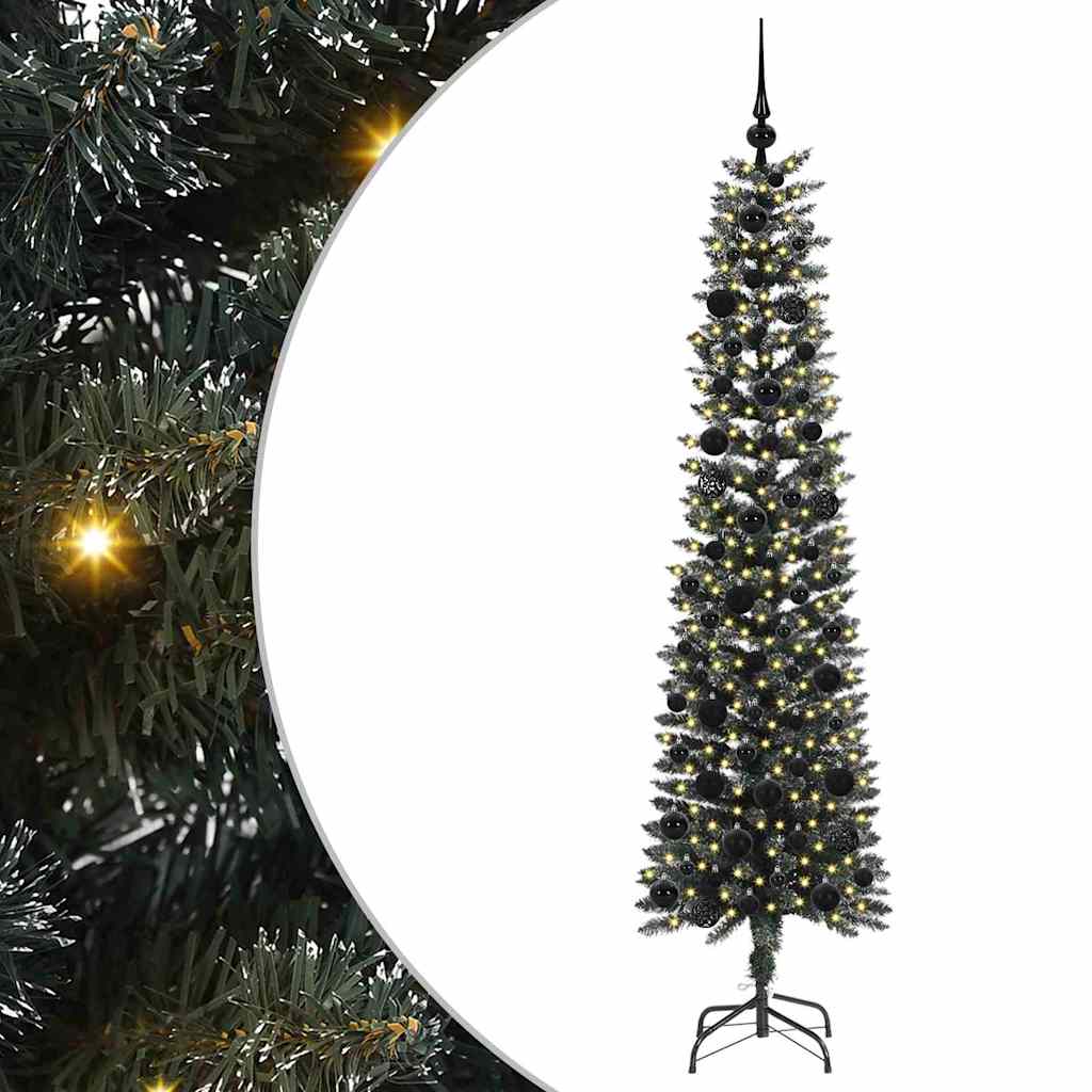Mű karácsonyfa 300 LED-del Zöld 180 cm PVC és Műanyag és Acél