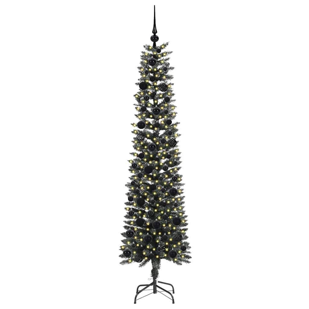 Mű karácsonyfa 300 LED-del Zöld 180 cm PVC és Műanyag és Acél