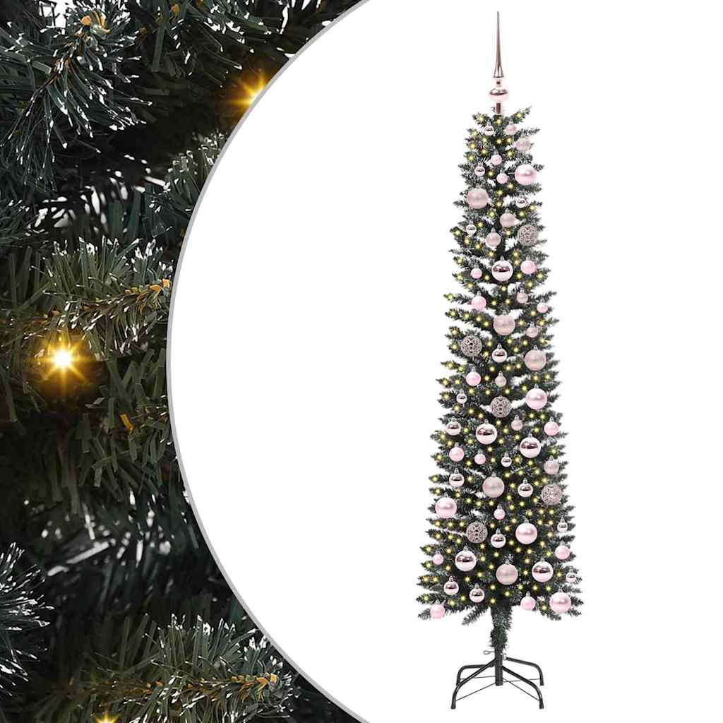 Mű karácsonyfa 300 LED-del Zöld 180 cm PVC és Műanyag és Acél