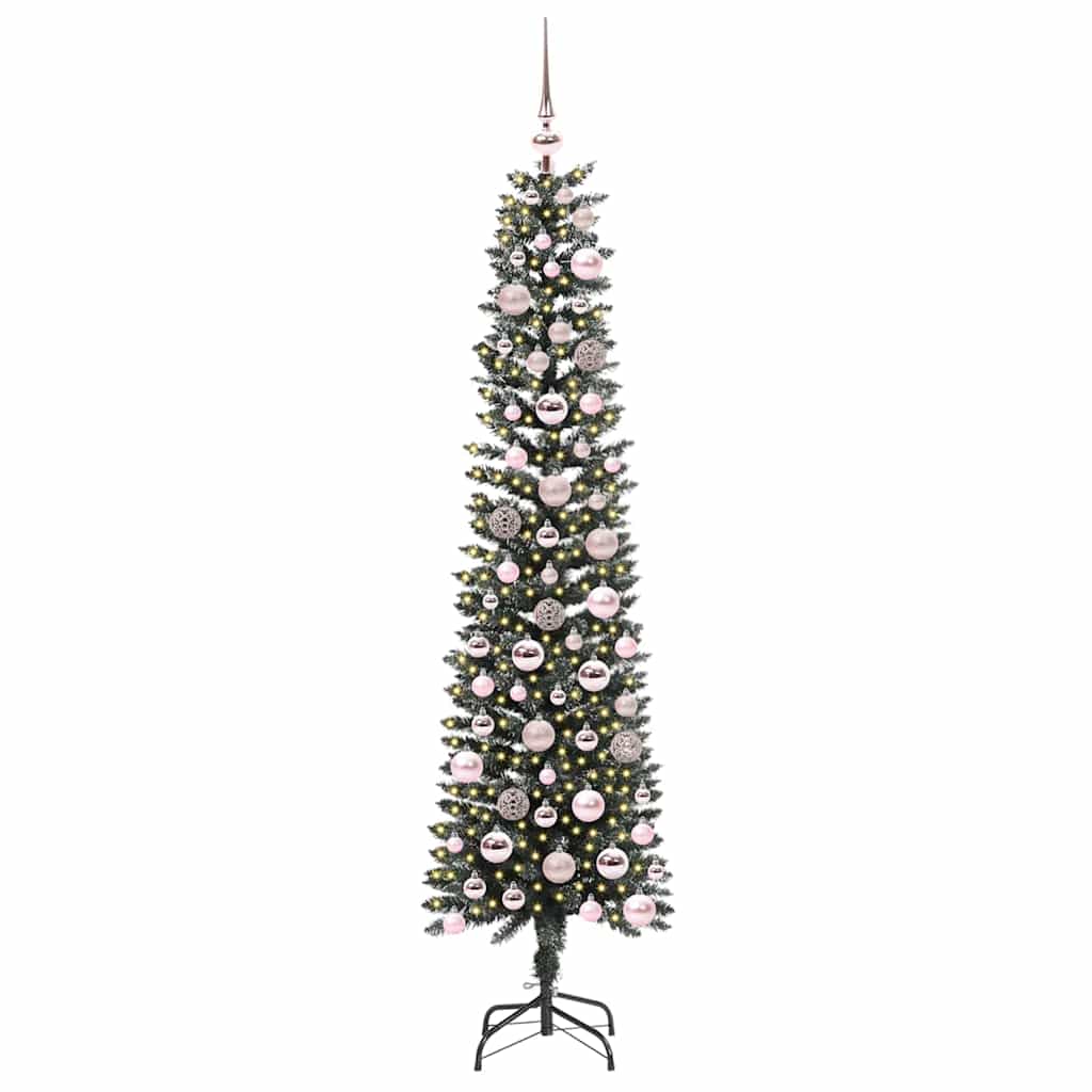 Mű karácsonyfa 300 LED-del Zöld 180 cm PVC és Műanyag és Acél