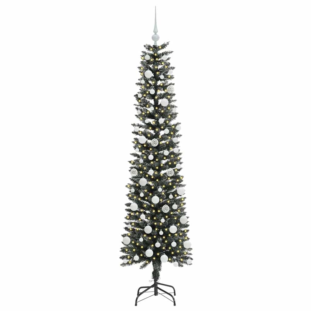 Mű karácsonyfa 300 LED-del Zöld 180 cm PVC és Műanyag és Acél