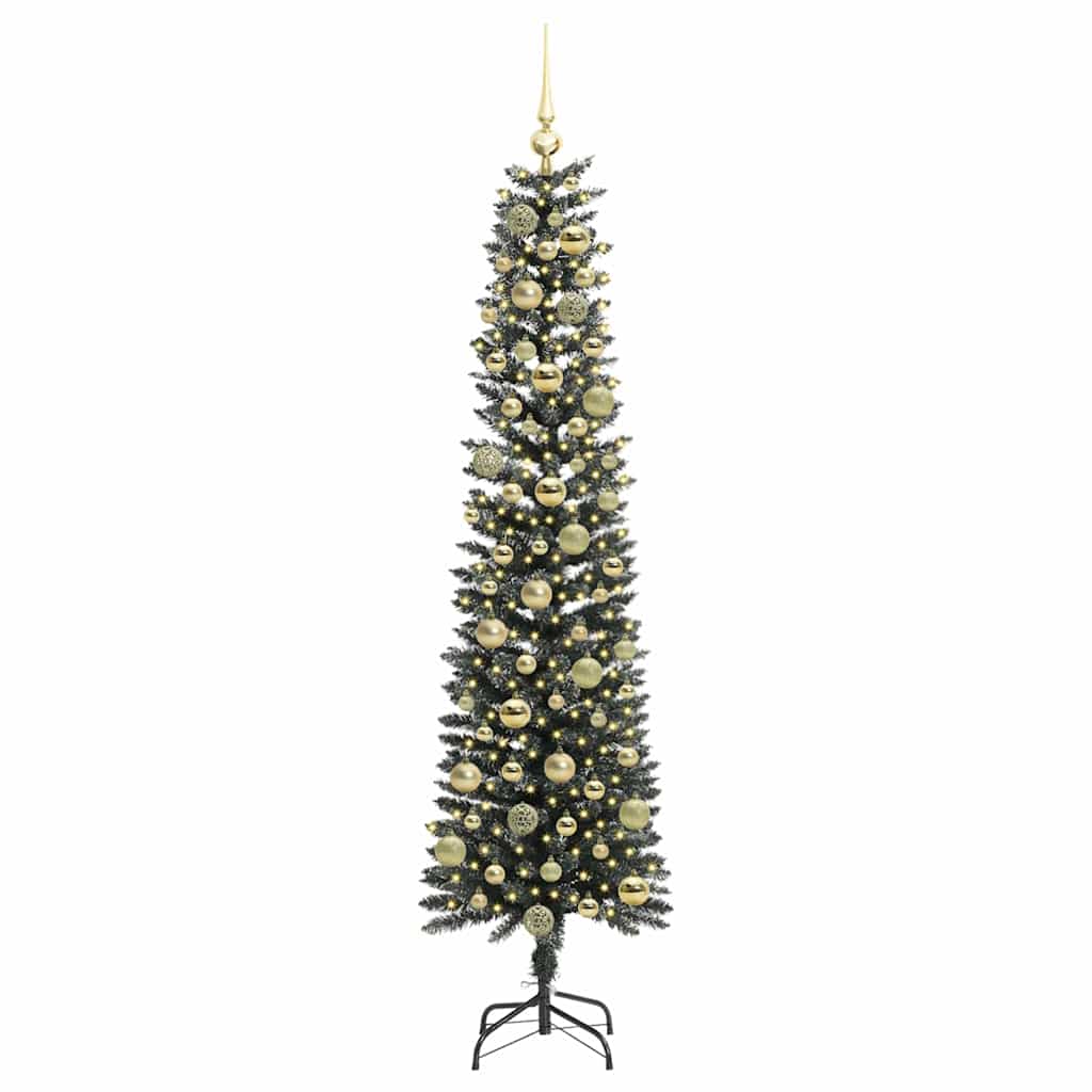 Mű karácsonyfa 300 LED-del Zöld 180 cm PVC és Műanyag és Acél