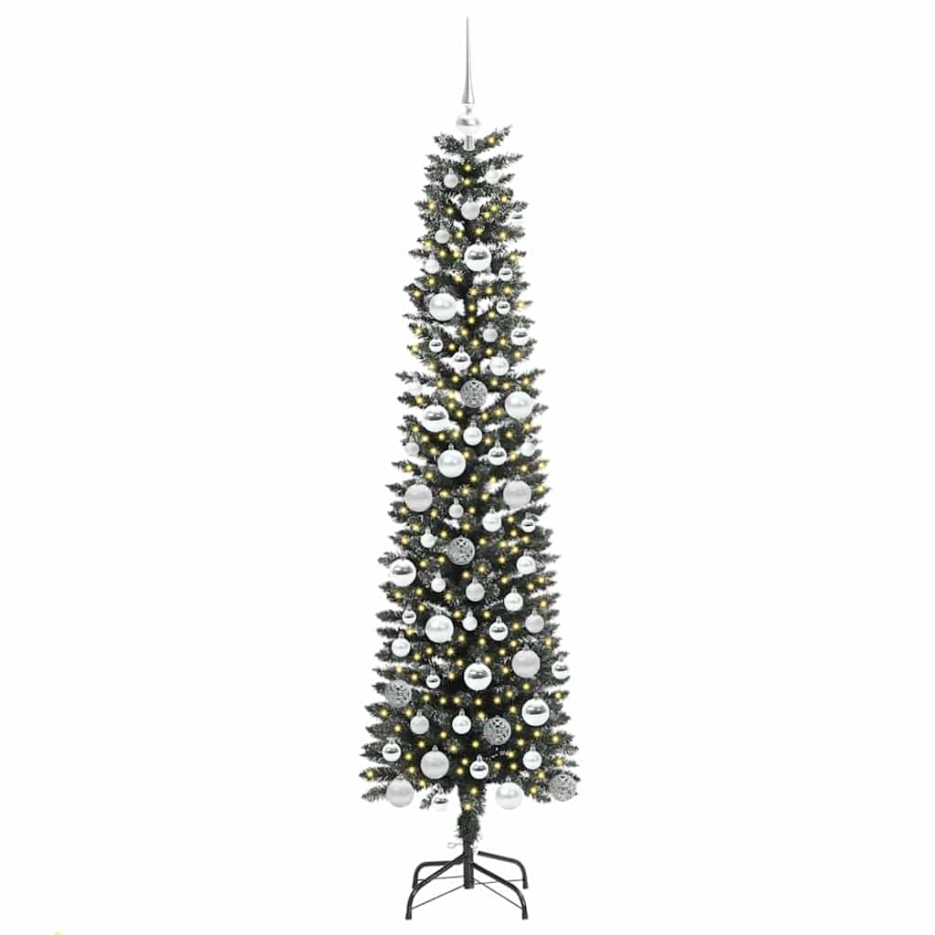 Mű karácsonyfa 300 LED-del Zöld 180 cm PVC és Műanyag és Acél