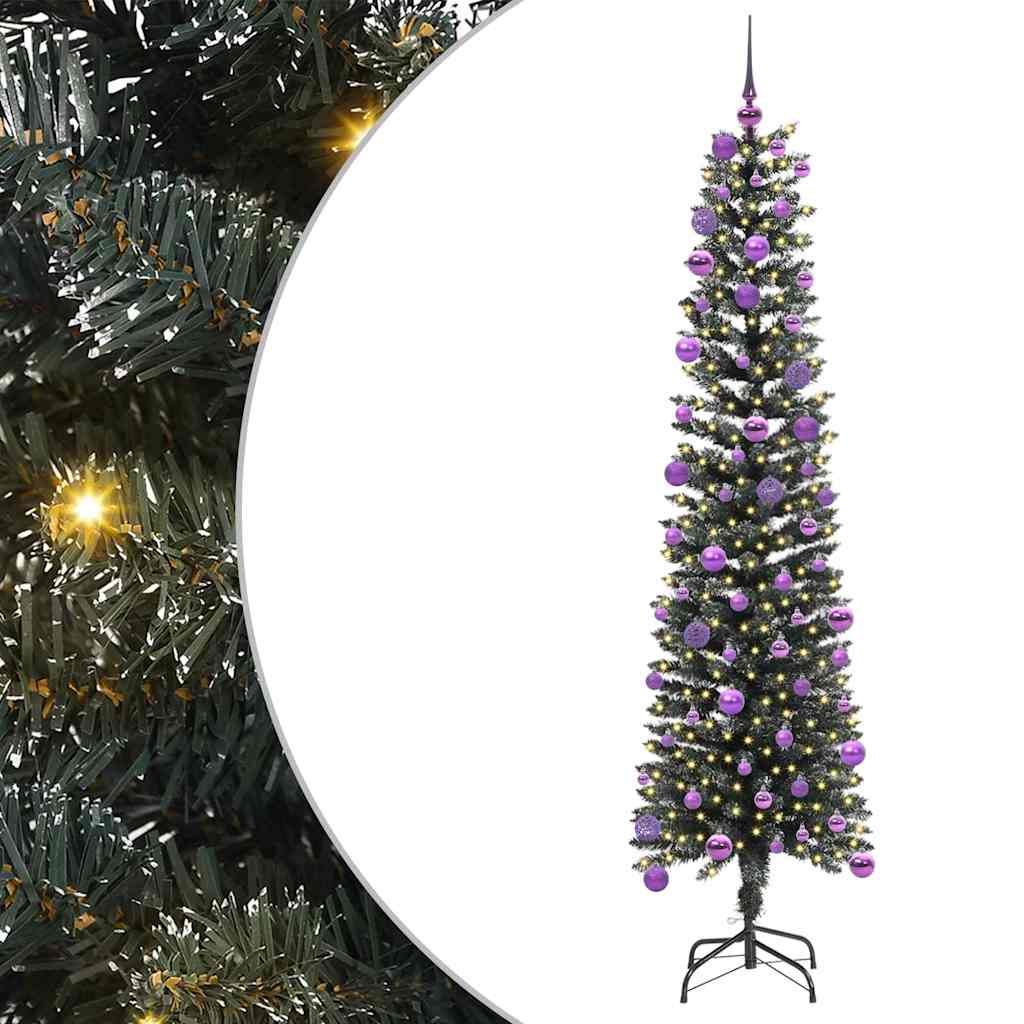 Mű karácsonyfa 300 LED-del Zöld 180 cm PVC és Műanyag és Acél