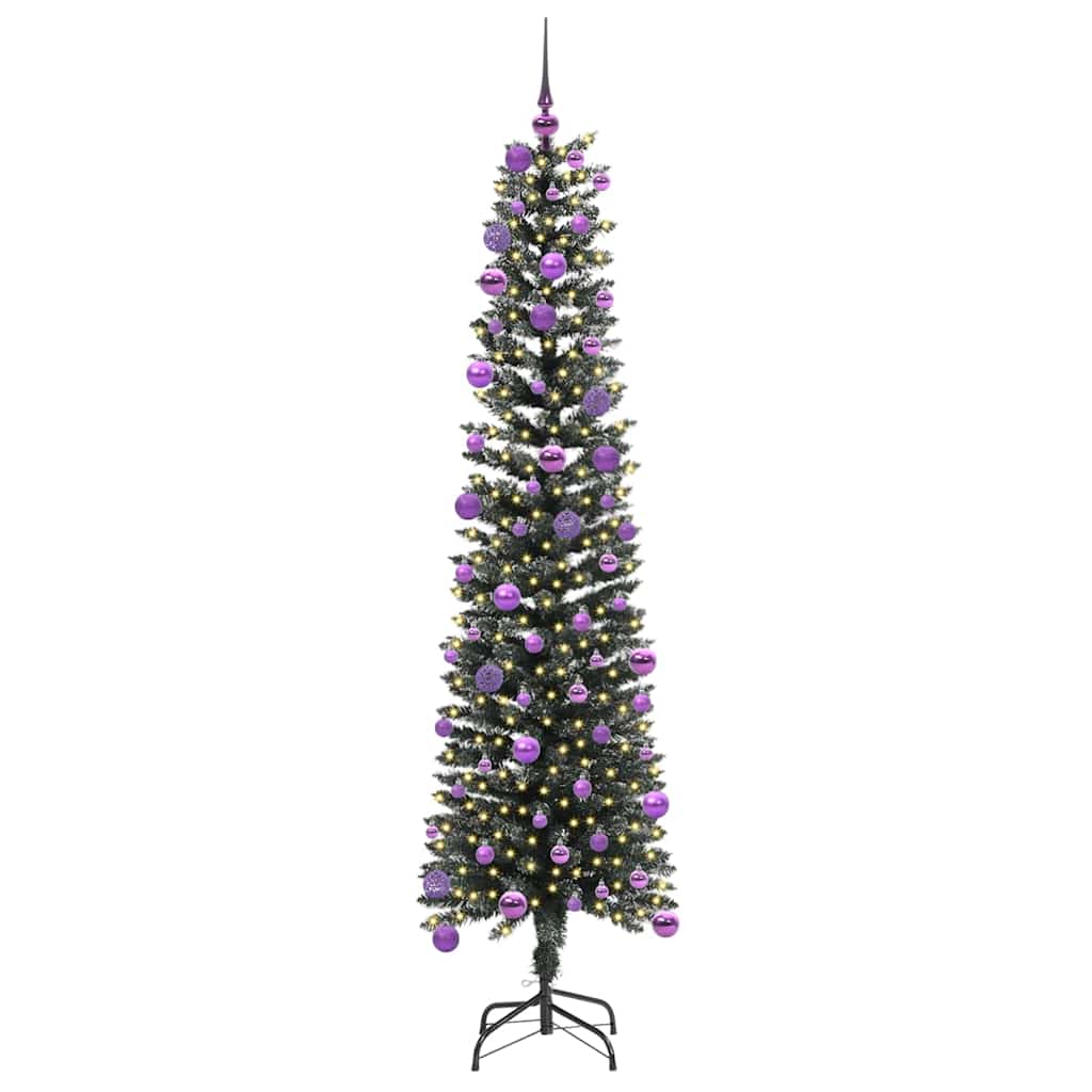 Mű karácsonyfa 300 LED-del Zöld 180 cm PVC és Műanyag és Acél