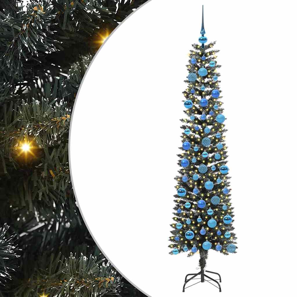 Mű karácsonyfa 300 LED-del Zöld 180 cm PVC és Műanyag és Acél