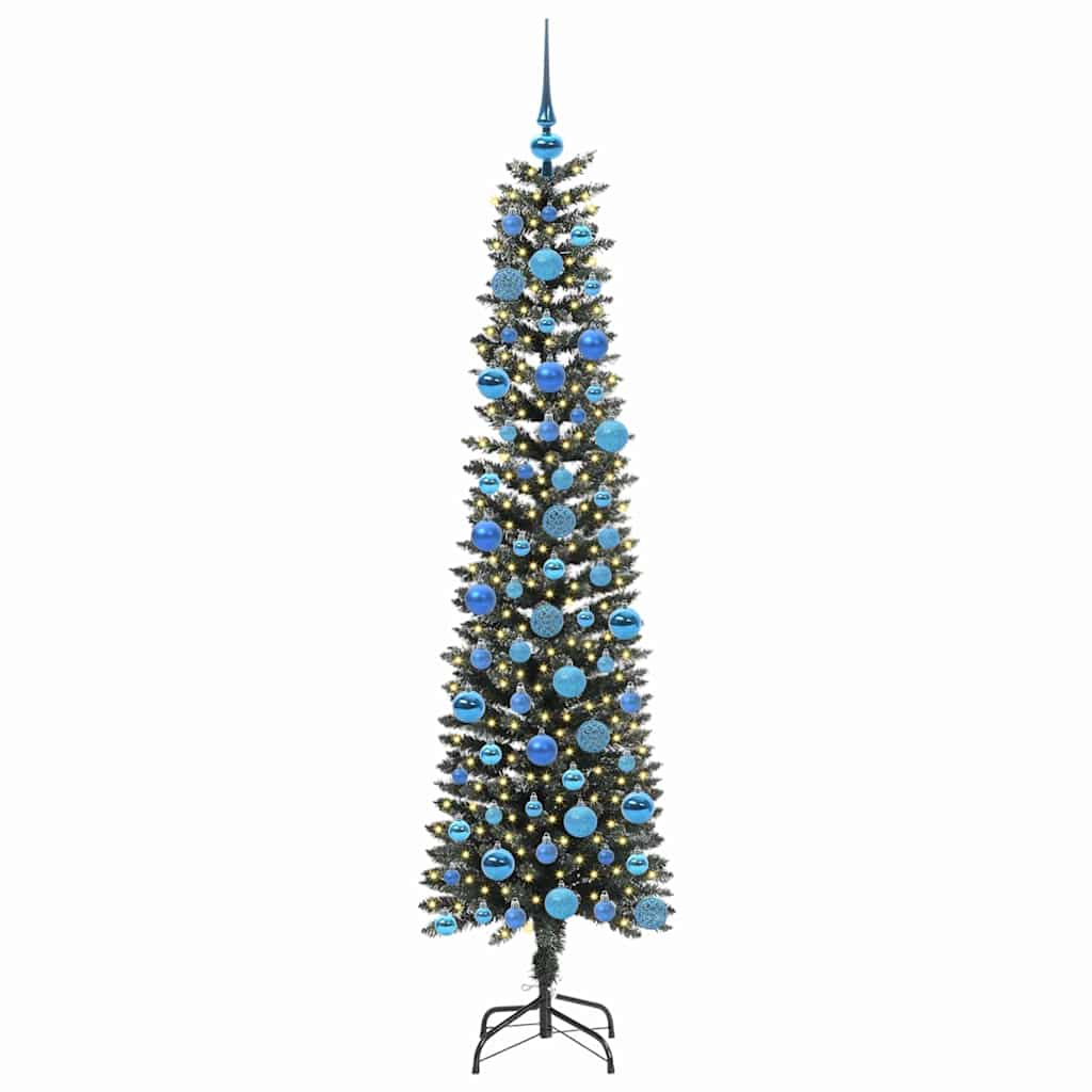 Mű karácsonyfa 300 LED-del Zöld 180 cm PVC és Műanyag és Acél