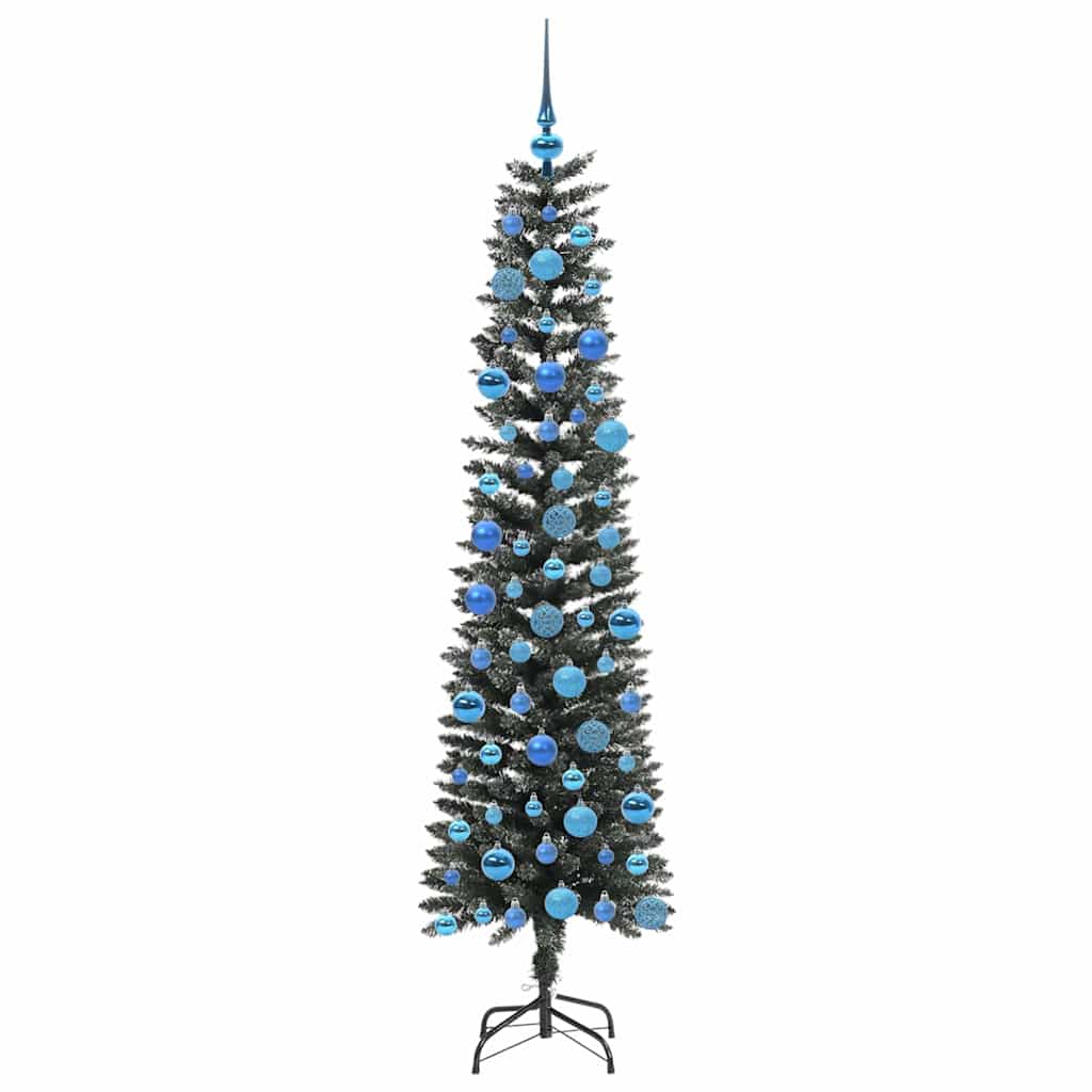 Mű karácsonyfa 300 LED-del Zöld 180 cm PVC és Műanyag és Acél