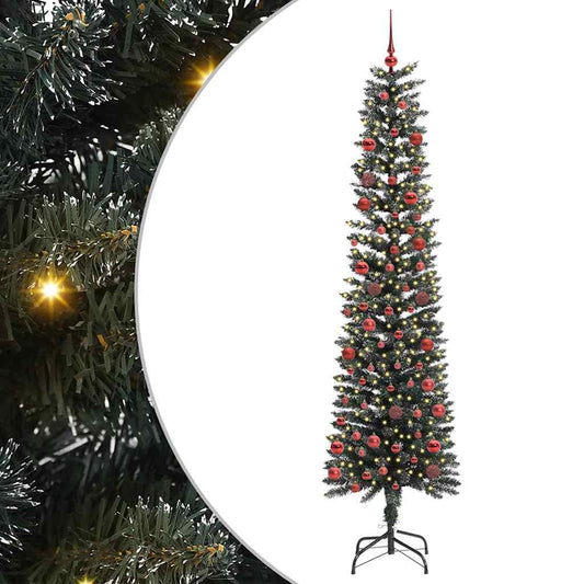 Mű karácsonyfa 300 LED-del Zöld 210 cm PVC és Műanyag és Acél