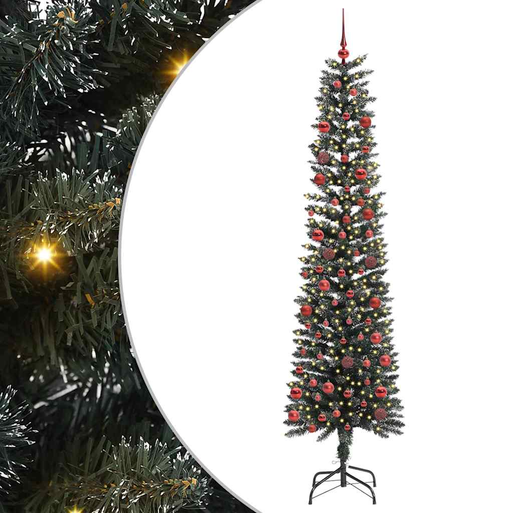 Mű karácsonyfa 300 LED-del Zöld 210 cm PVC és Műanyag és Acél