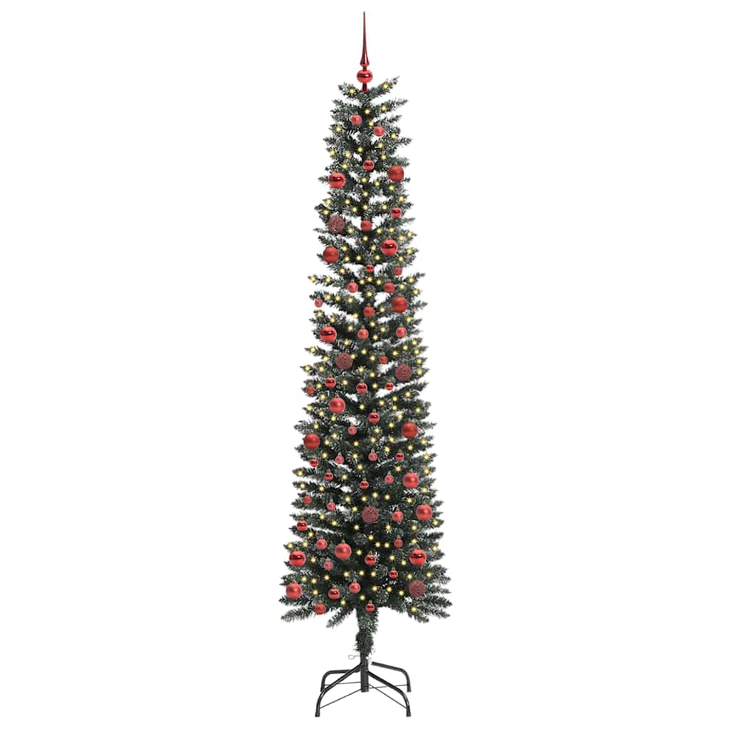 Mű karácsonyfa 300 LED-del Zöld 210 cm PVC és Műanyag és Acél