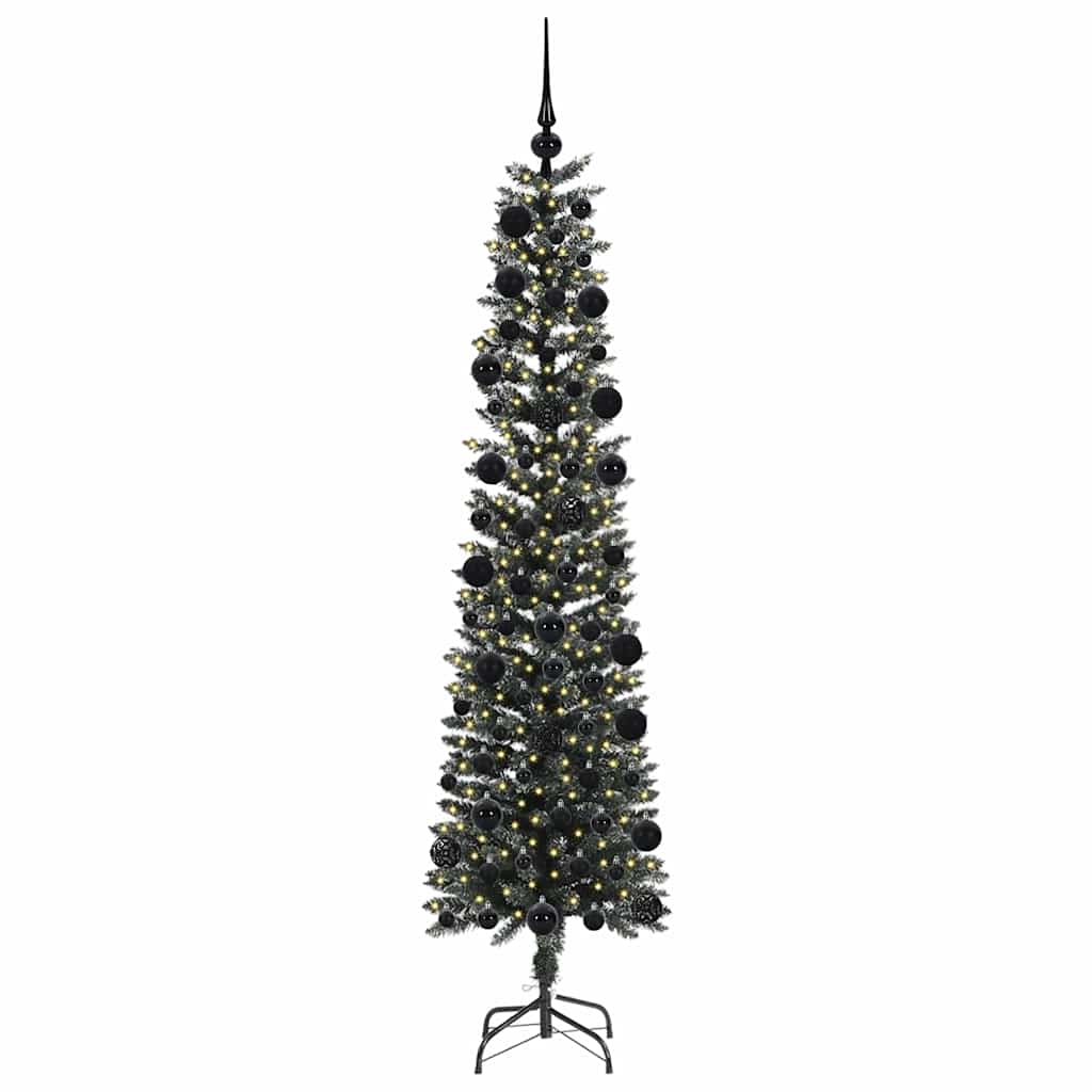 Mű karácsonyfa 300 LED-del Zöld 210 cm PVC és Műanyag és Acél