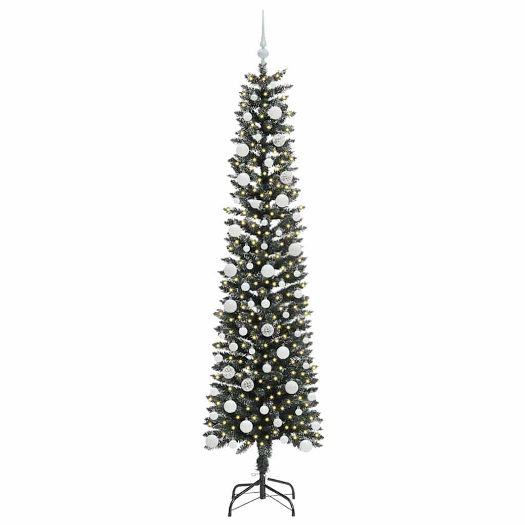 Mű karácsonyfa 300 LED-del Zöld 210 cm PVC és Műanyag és Acél