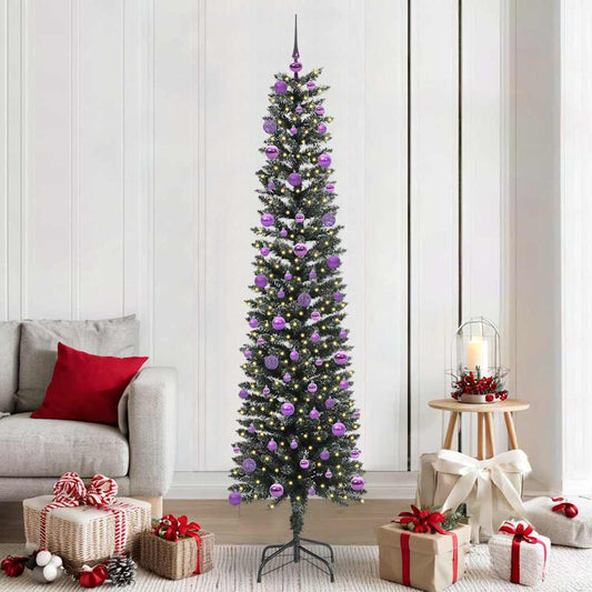 Mű karácsonyfa 300 LED-del Zöld 210 cm PVC és Műanyag és Acél