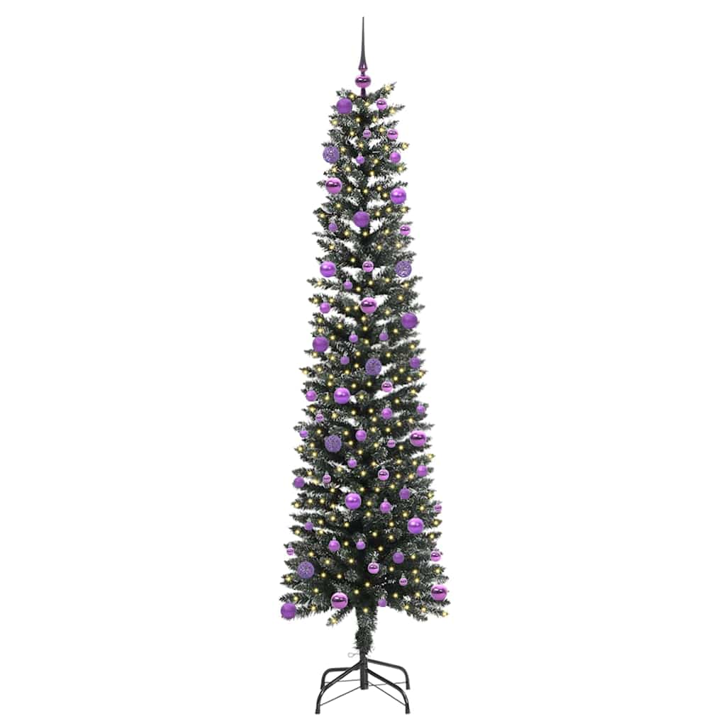 Mű karácsonyfa 300 LED-del Zöld 210 cm PVC és Műanyag és Acél