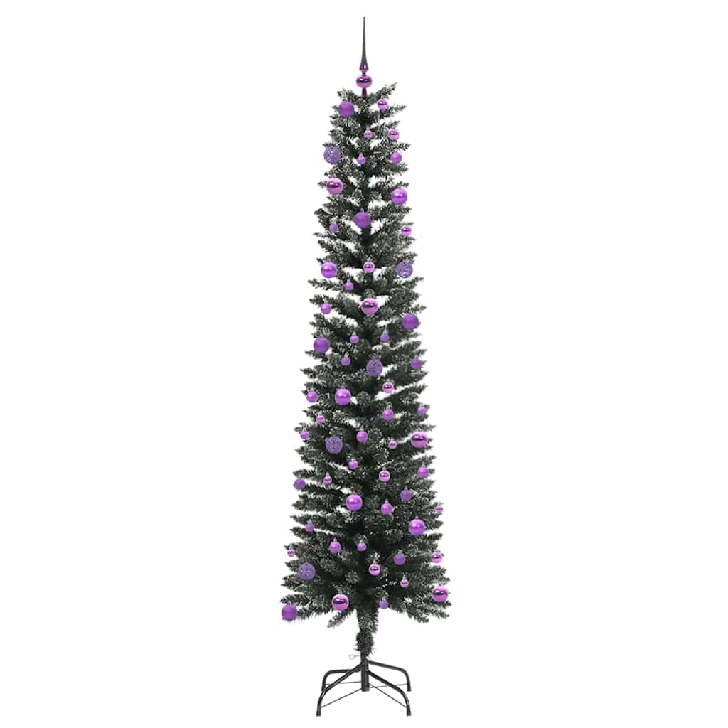 Mű karácsonyfa 300 LED-del Zöld 210 cm PVC és Műanyag és Acél