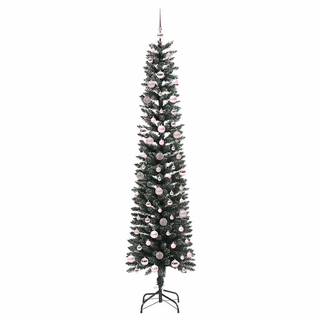 Mű karácsonyfa 300 LED-del Zöld 240 cm PVC és Műanyag és Acél