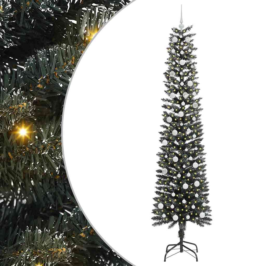 Mű karácsonyfa 300 LED-del Zöld 240 cm PVC és Műanyag és Acél