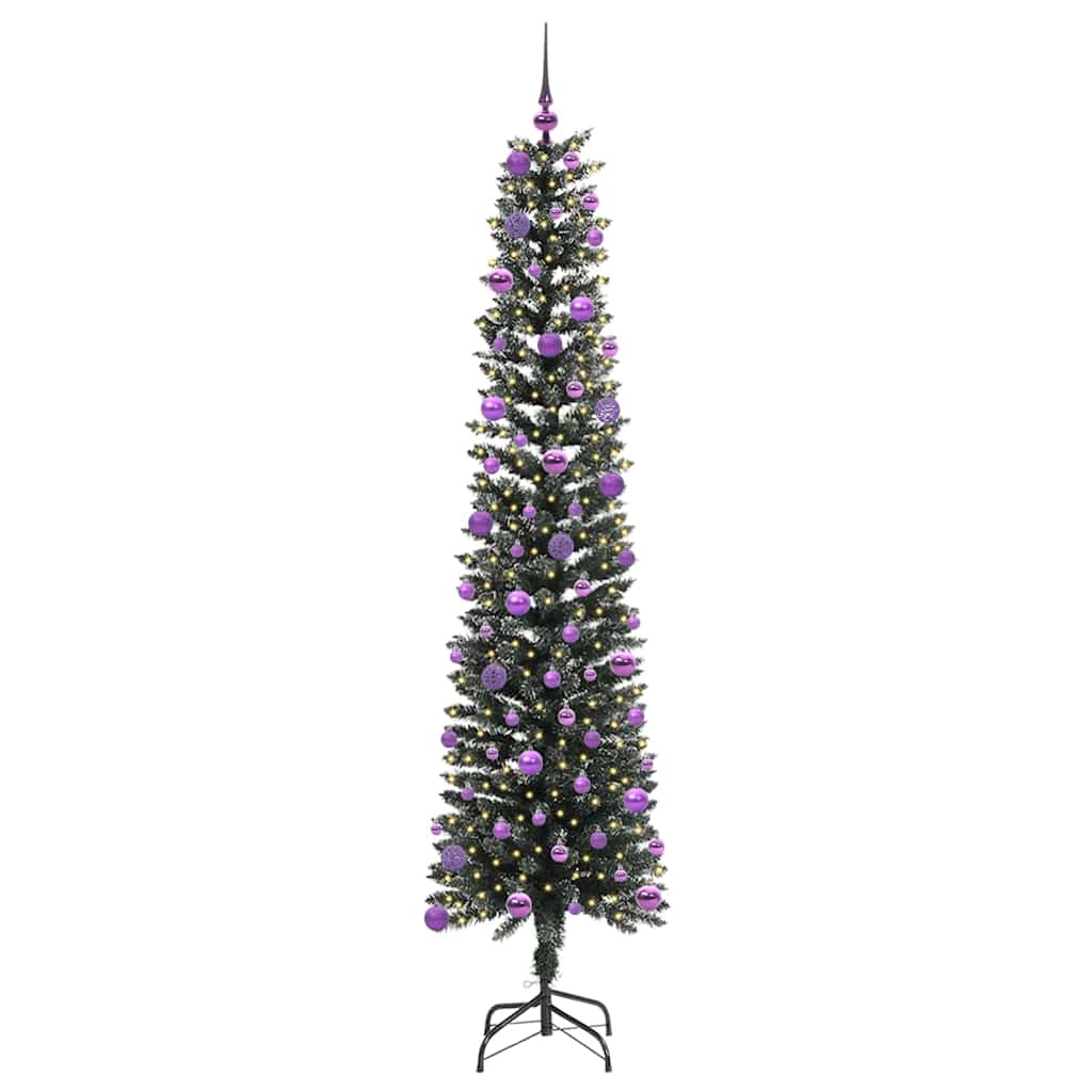 Mű karácsonyfa 300 LED-del Zöld 240 cm PVC és Műanyag és Acél