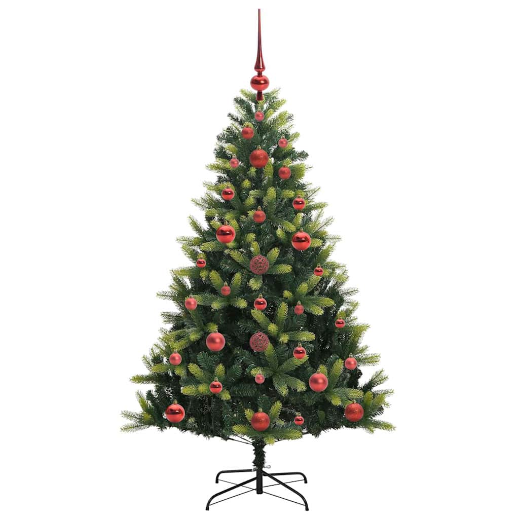 Műanyag Hajtogatott Karácsonyfa 150 LED-del Zöld 120 cm