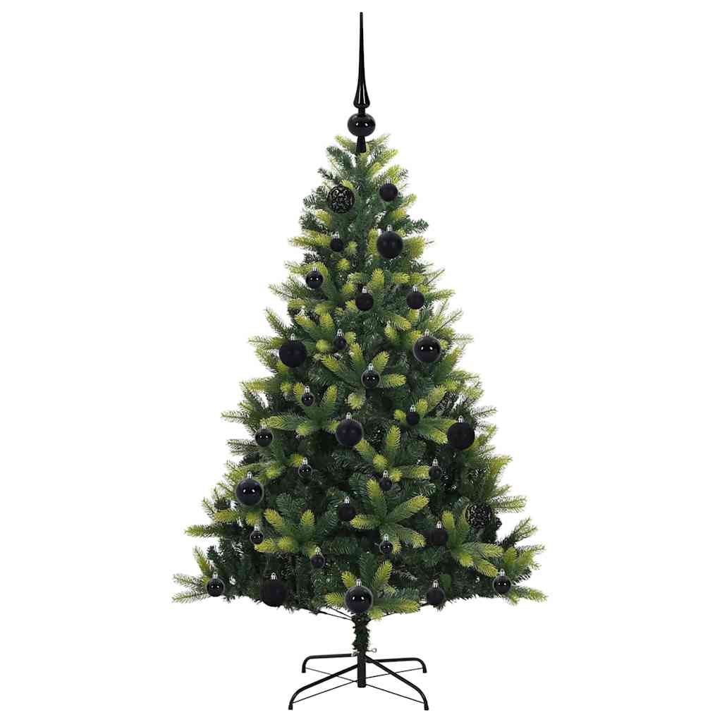 Műanyag Hajtogatott Karácsonyfa 150 LED-del Zöld 120 cm