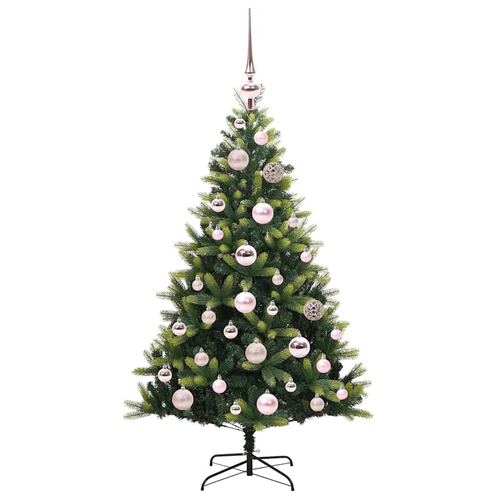 Műanyag Hajtogatott Karácsonyfa 150 LED-del Zöld 120 cm