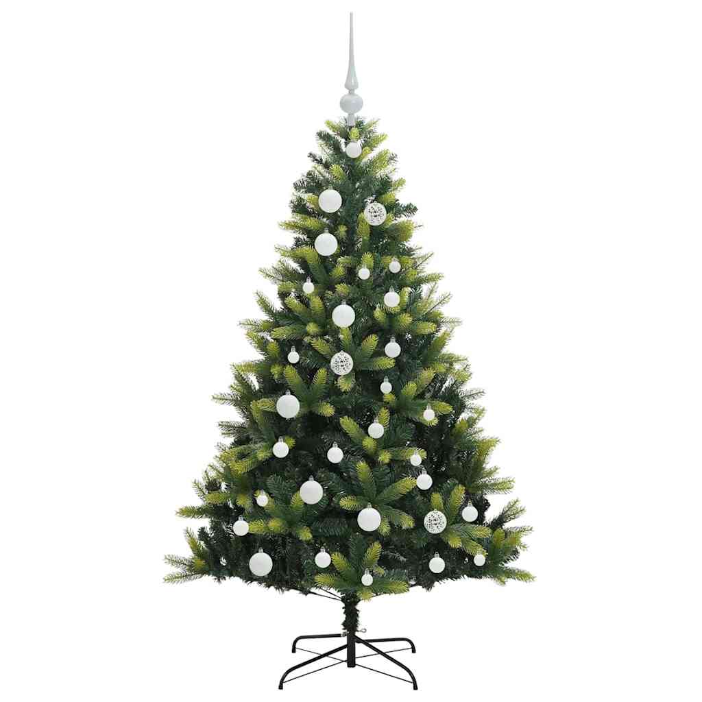 Műanyag Hajtogatott Karácsonyfa 150 LED-del Zöld 120 cm