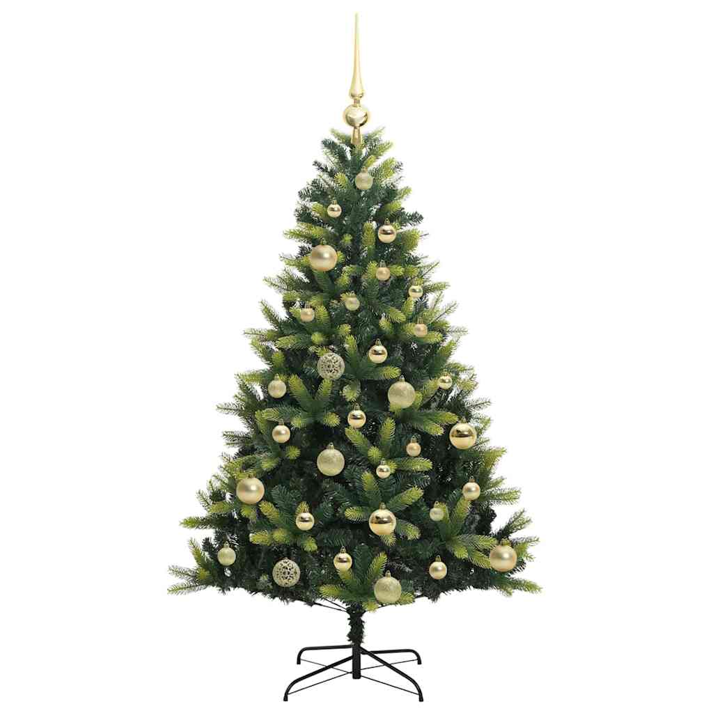 Műanyag Hajtogatott Karácsonyfa 150 LED-del Zöld 120 cm