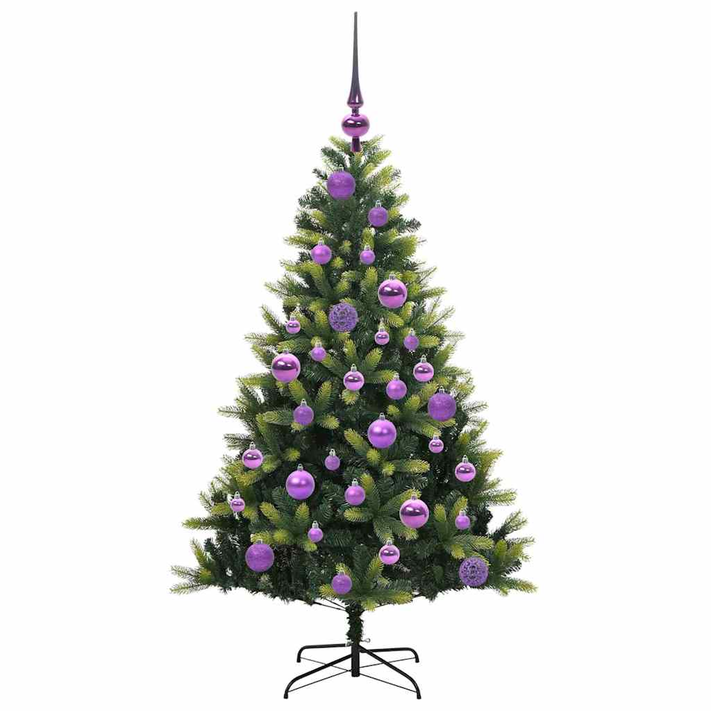 Műanyag Hajtogatott Karácsonyfa 150 LED-del Zöld 120 cm