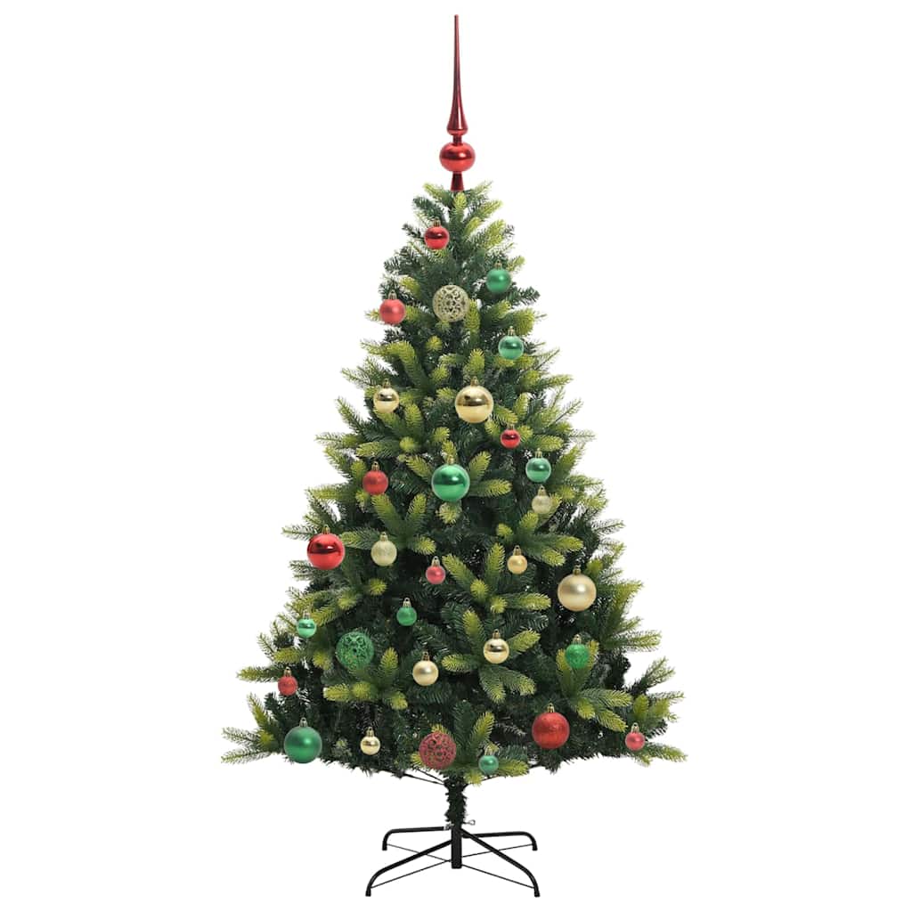 Műanyag Hajtogatott Karácsonyfa 150 LED-del Zöld 120 cm